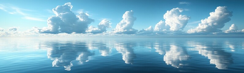Large body of water with clouds in the sky banner