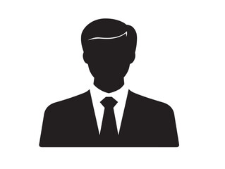 Dynamic businessman silhouette stock design illustration artwork with bold career inspired look