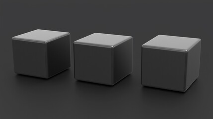 Obraz premium Polished gray cubes lined up