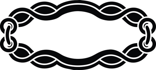 Decorative chain border vector icon.eps