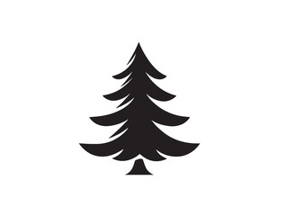 Holiday Christmas tree silhouette vector decorative design