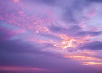 Dramatic sunset sky for nature background