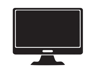 Technology computer screen silhouette vector illustration artwork