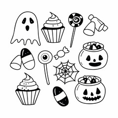 Halloween element set