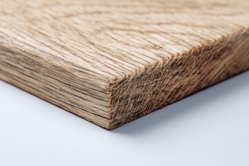 Close-up of light brown wooden plank corner