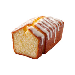 Delicious Loaf Cake with Creamy Glaze, Sliced and Ready to Serve