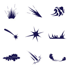 Energy Explosion logo flat vector design, illustration vector graphic of smoke, perfect for animation design, illustration, cartoon, anime, art, logo design, tactical design, etc