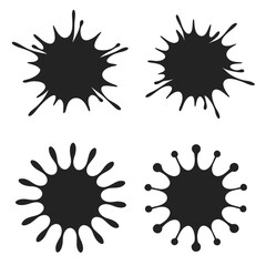 Minimalist Black Ink Splatter Artistic Graphic Silhouette Design