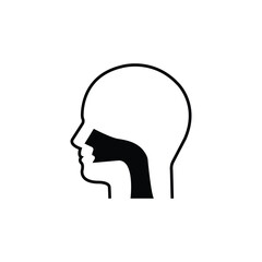 Human throat icon (Simple vector illustration)