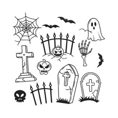 Halloween element set
