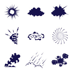 Energy Explosion logo flat vector design, illustration vector graphic of smoke, perfect for animation design, illustration, cartoon, anime, art, logo design, tactical design, etc