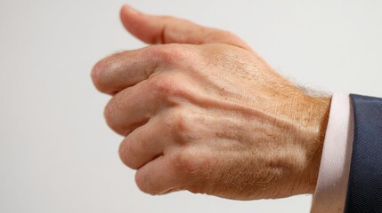 Closeup Of Sparkling Glitter On Man's Hand
