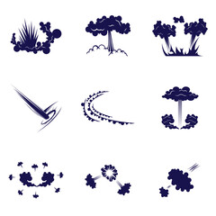 Energy Explosion logo flat vector design, illustration vector graphic of smoke, perfect for animation design, illustration, cartoon, anime, art, logo design, tactical design, etc