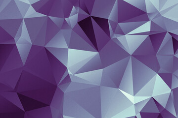 Abstract geometric low poly background with purple and blue gradient shades polygon