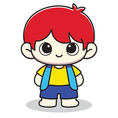 Cute little boy, cartoon
