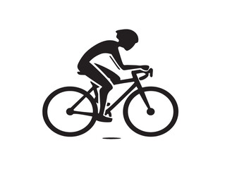 Obraz premium Professional cyclist riding silhouette vector illustration design