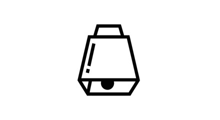 Simple Line Drawing of a Takeaway Food Container.