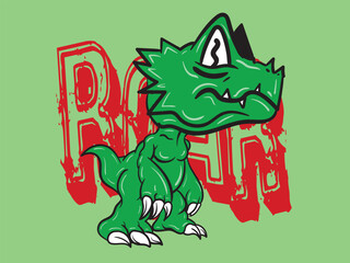 dinosaur doodle pop art roar activity background vector design