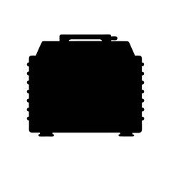 Find portable generator power solution for home backup and outdoor activities with this silhouette