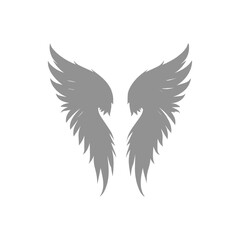 Symmetrical Wings Silhouette Design