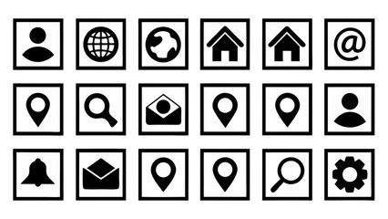 Set of vector icons for web design and multimedia buttons