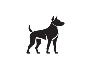 Cute dog pet silhouette vector illustration artwork
