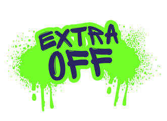 Naklejka premium Extra Off promotional business stickers in PNG format