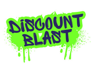 Discount Blast promotional business stickers in PNG format