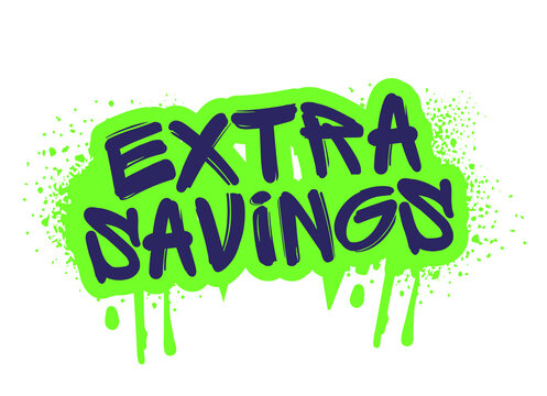 Extra Savings promotional business stickers in PNG format  