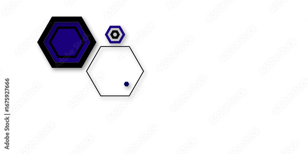 Poster a minimalist abstract background featuring three clusters of concentric hexagons in soft lavender an