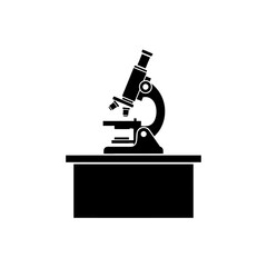 Modern microscope on desk symbolizing scientific discovery and research exploration for medical advancement