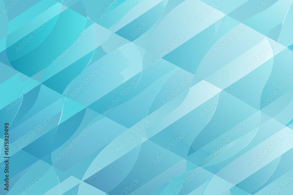 Poster modern abstract geometric patterns in cool blue and teal hues create a dynamic, flowing visual exper