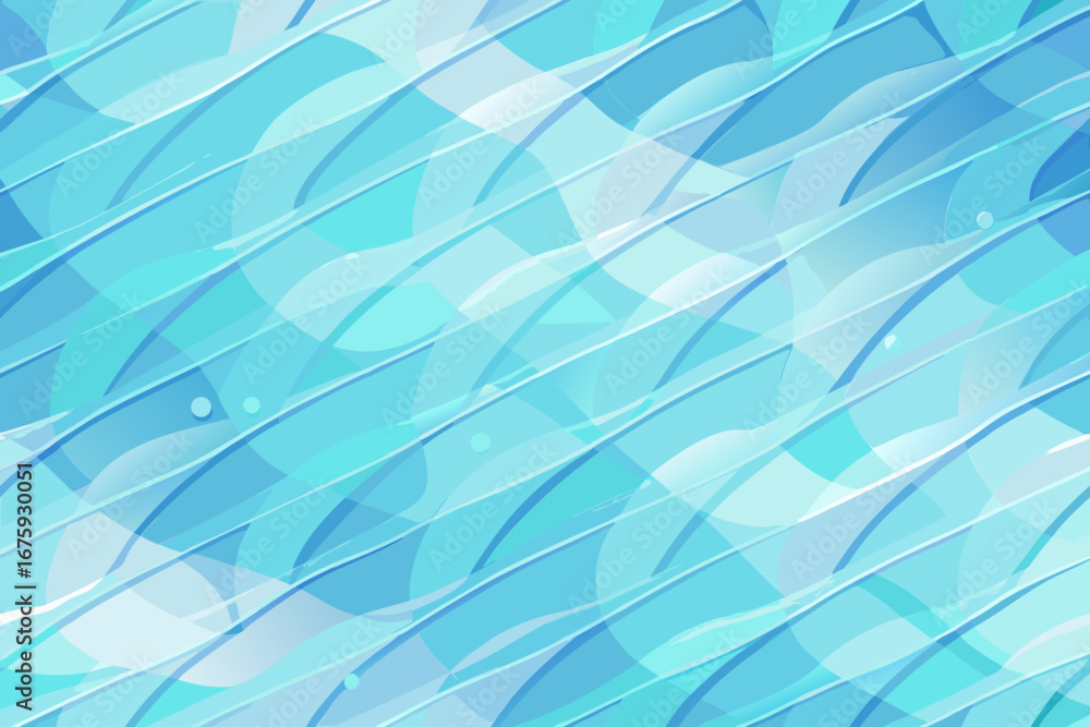 Poster dynamic abstract flowing lines and shapes in vibrant cool blue tones create modern energetic pattern
