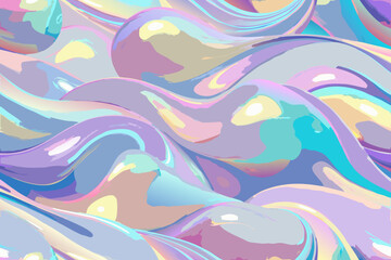 Vibrant abstract flowing waves create a dynamic, modern pastel color gradient background.