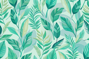 Vibrant tropical leaf pattern design brings serene natural beauty to any project