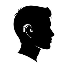 Modern hearing aid enhancing life, discreet technology for improved sound and connection, empowering individuals to hear clearly