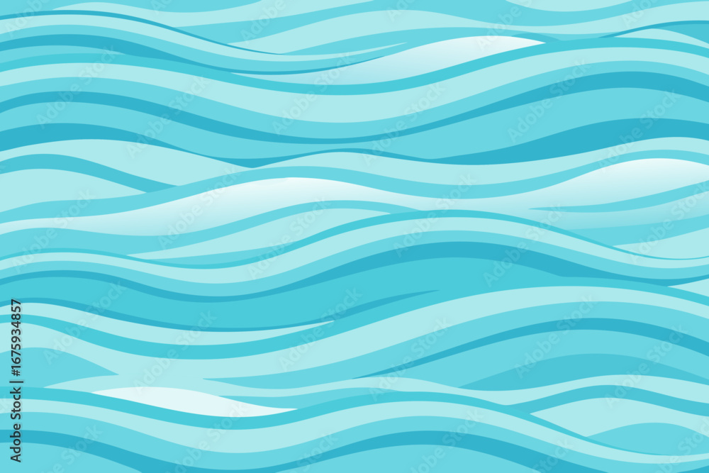 Poster flowing turquoise waves create a soothing and dynamic abstract pattern perfect for serene background