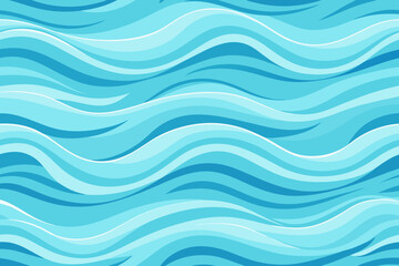 Dynamic ocean waves pattern in vibrant blue shades, perfect for summer and coastal themes.