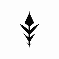 Fototapeta premium Striking geometric emblem with sharp edges and symmetrical design silhouette