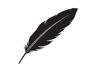 Obraz premium Elegant Feather Symbol Shape in Minimal Vector Illustration Art