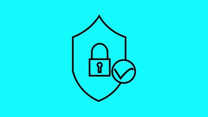 security check mark and security lock icon 