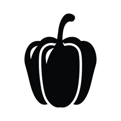 Black bell pepper vector illustration for food design healthy eating and cooking resources design