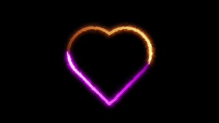 A radiant neon love icon glowing with vibrant pink and red hues, shaped as a heart or intertwined symbols, evoking passion, romance, warmth, and emotional connection.
