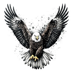 illustration of an eagle spreading its wings