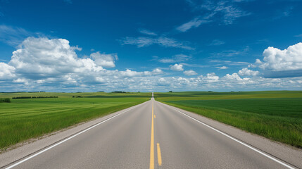 Endless journey on a scenic highway prairie landscape landscape photography open road wide angle view freedom concept