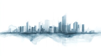 Fototapeta premium Cityscape watercolor illustration