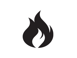 Fierce burning flame silhouette stylish stock illustration design