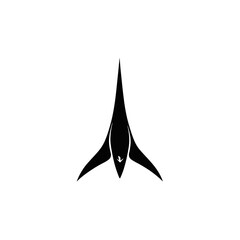 Fototapeta premium Minimalist stylized abstract plane design, modern aesthetic airplane vector, silhouette