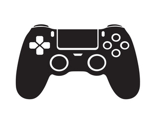 Game controller silhouette vector icon for modern gaming theme