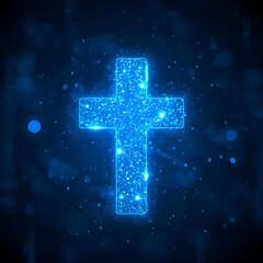 Futuristic Medical Digital Cross